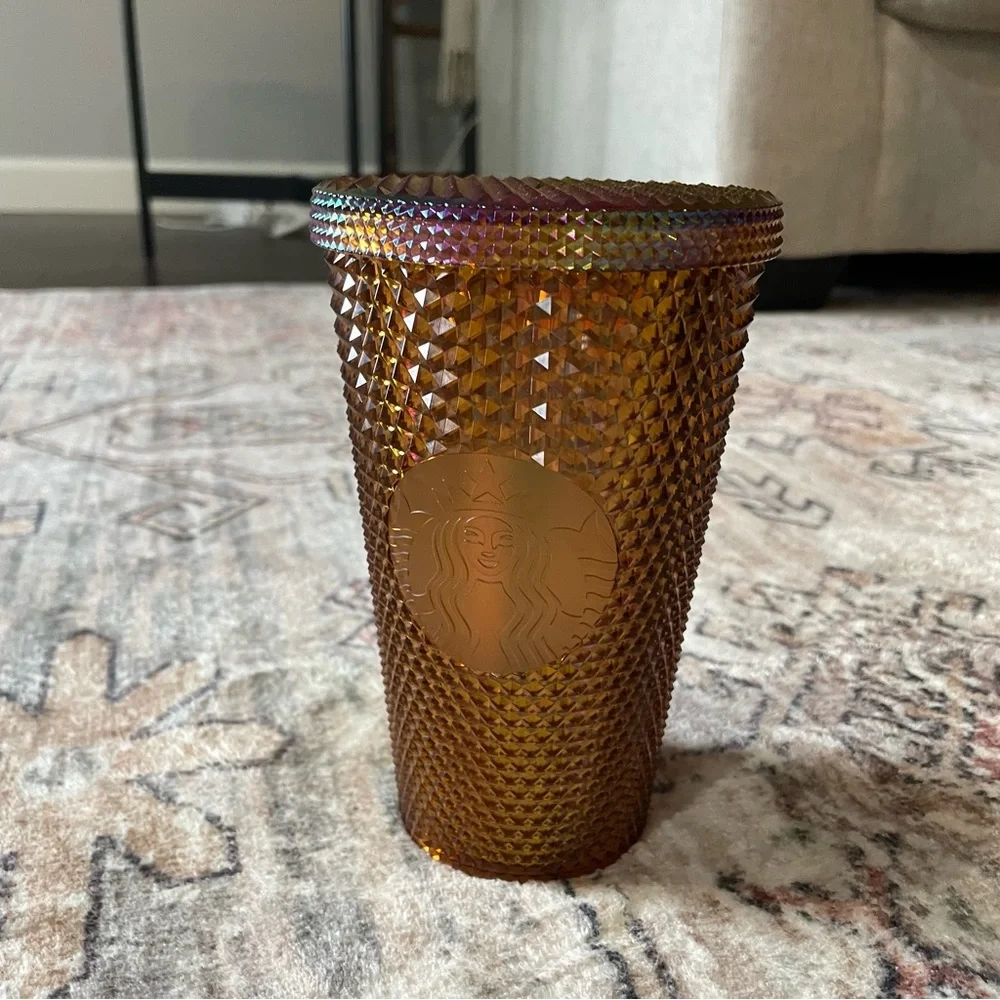 NWT Starbucks Limited Edition 2021 Copper & Gold Studded Iridescent Tumbler 16oz